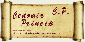 Čedomir Princip vizit kartica